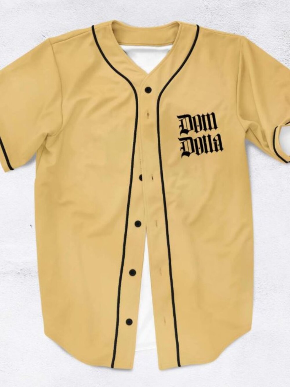 Dom Dolla San Francisco Disco Baseball Jersey Gold EDM Rave Festival